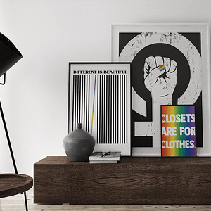 LGBTQ+ Wall Art - Pride Poster - LGBTQ Safe Space - LGBTQ Home Decor - Queer Unisex Apparel