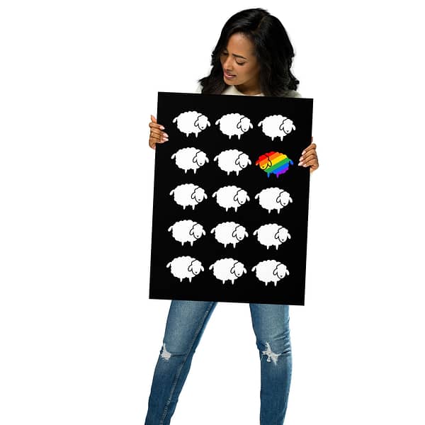 LGBTQ+ Wall Art - Kids Room LGBTQ Decor - Black Sheep - LGBTQ Home Decor - Queer Unisex Apparel