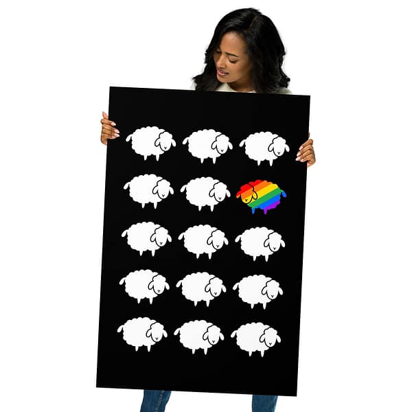 LGBTQ+ Wall Art - Kids Room LGBTQ Decor - Black Sheep - LGBTQ Home Decor - Queer Unisex Apparel
