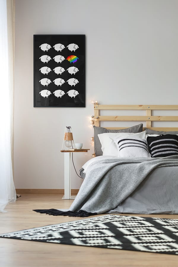 LGBTQ+ Wall Art - Kids Room LGBTQ Decor - Black Sheep - LGBTQ Home Decor - Queer Unisex Apparel