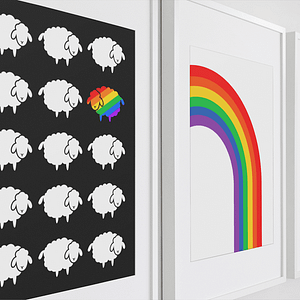 LGBTQ+ Wall Art - Kids Room LGBTQ Decor - Black Sheep - LGBTQ Home Decor - Queer Unisex Apparel
