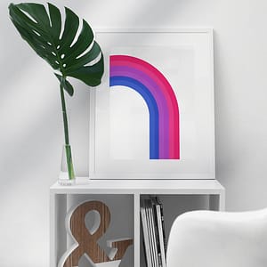 LGBTQ+ Wall Art - Bisexual Pride - LGBTQ Home Decor - Queer Unisex Apparel