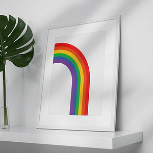 LGBTQ+ Wall Art - Pride Rainbow - LGBTQ Home Decor - Queer Unisex Apparel