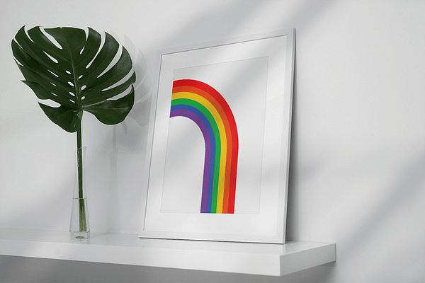 LGBTQ+ Wall Art - Pride Rainbow - LGBTQ Home Decor - Queer Unisex Apparel