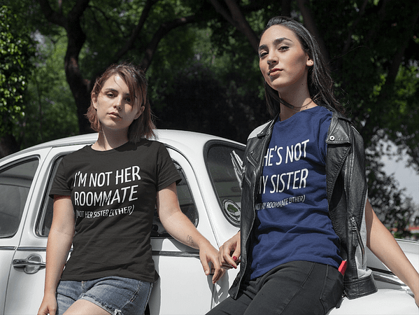 LGBTQ+ Graphic Tees - Queer Unisex Apparel Lesbian Couple Shirt