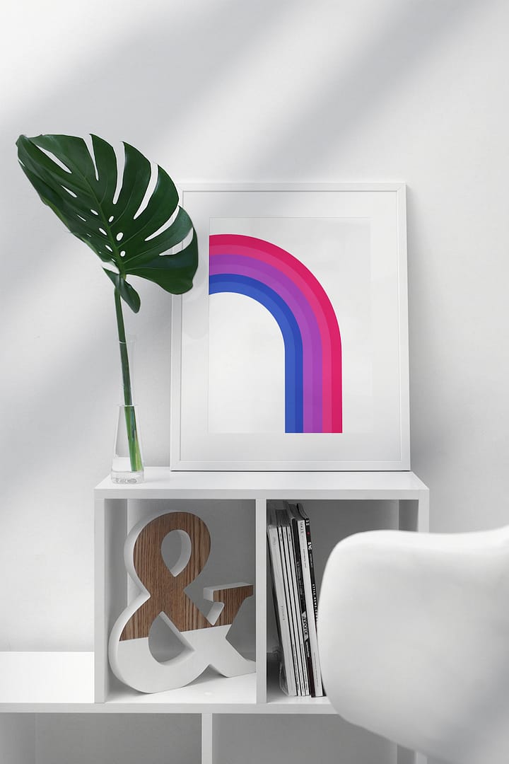 LGBTQ+ Wall Art - Bisexual Pride - LGBTQ Home Decor - Queer Unisex Apparel