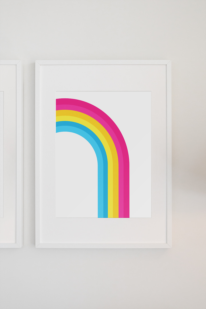 LGBTQ+ Wall Art - Pansexual Pride - LGBTQ Home Decor - Queer Unisex Apparel